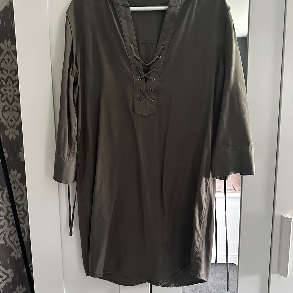 Theory Army Green Relaxed Tunic Top